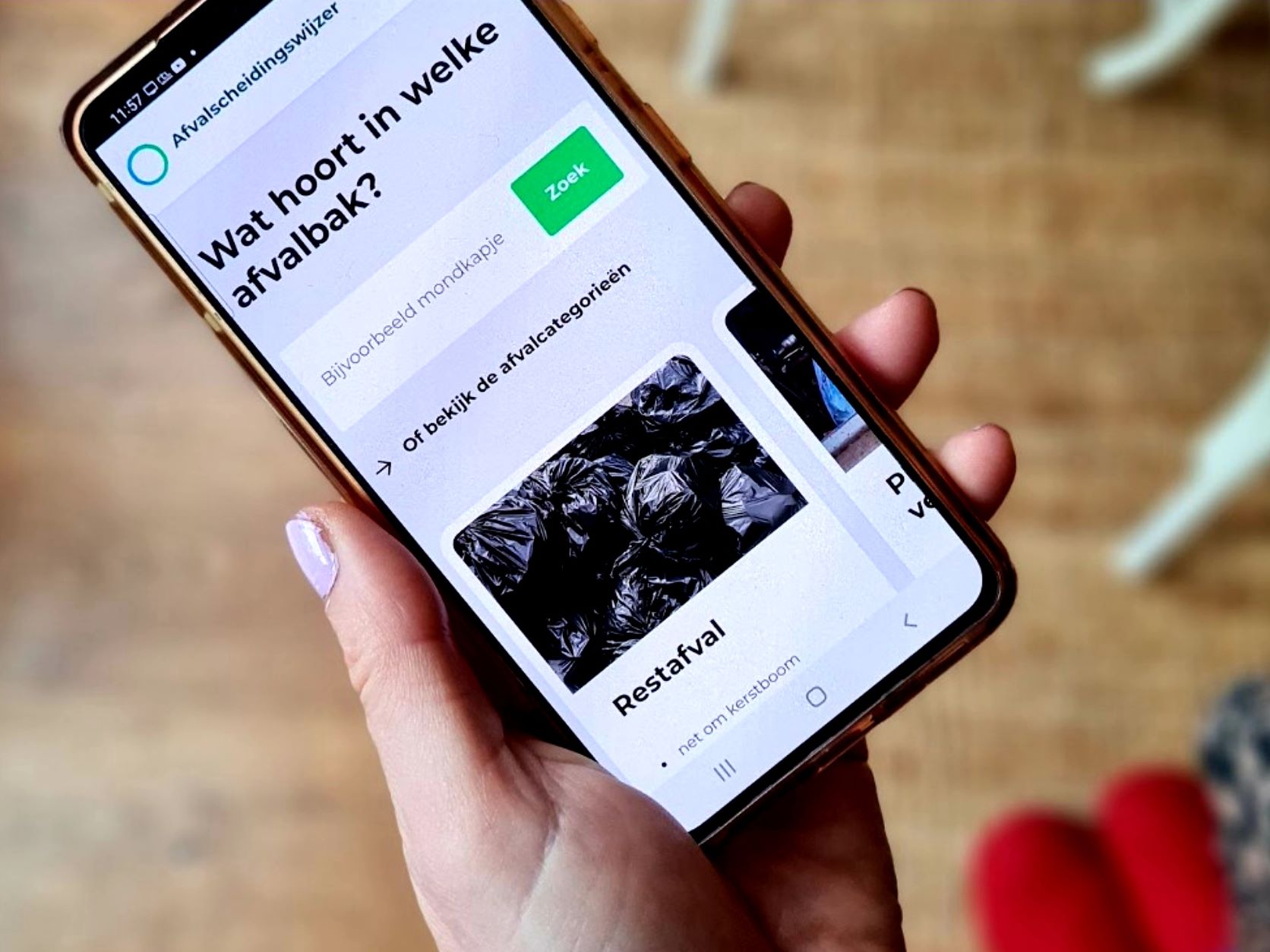 Apps voor een duurzame lifestyle zoals de afvalscheidingswijzer.
