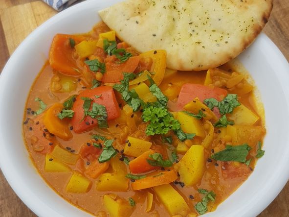 Vegetarische tikka masala recept.