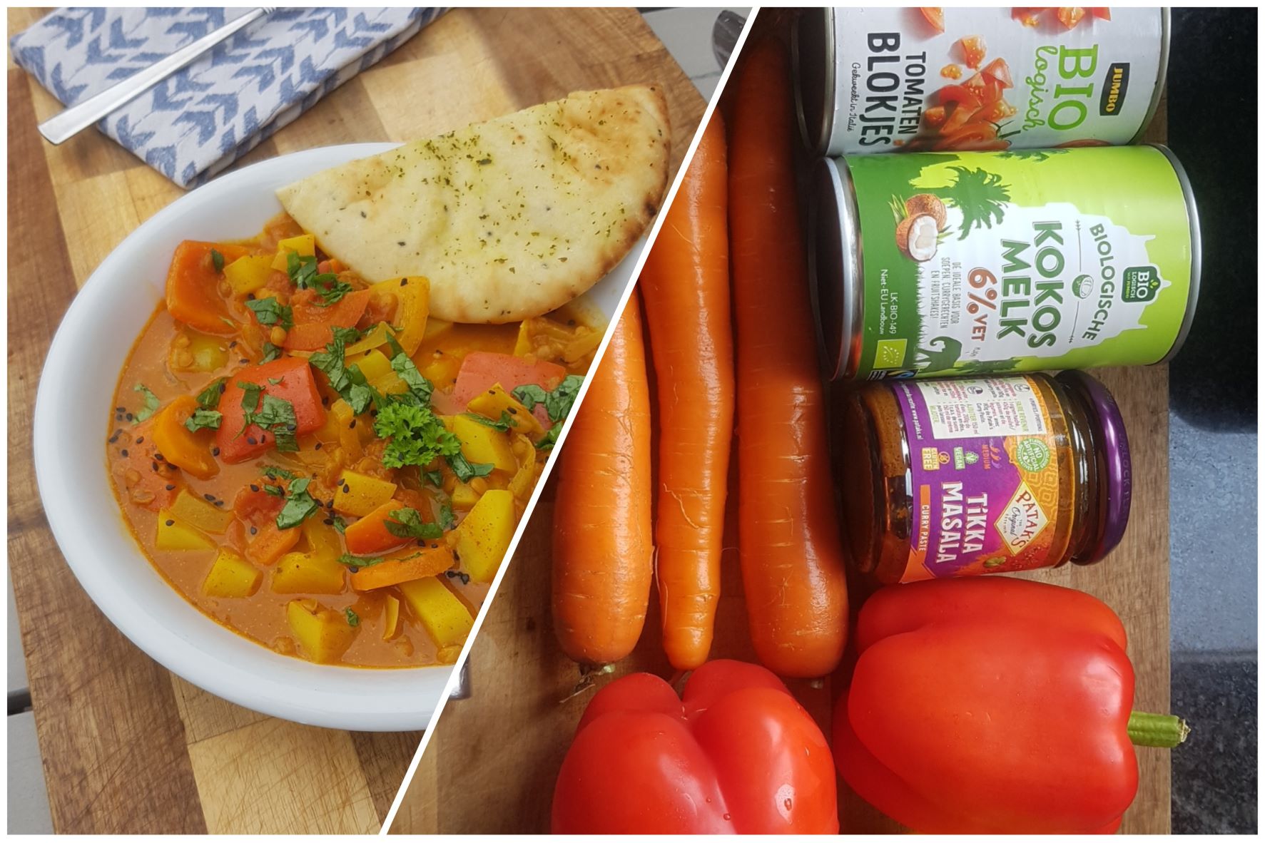 Vegan recept: tikka masala.
