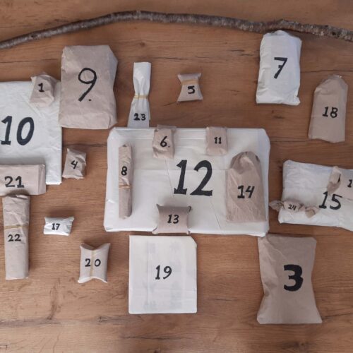 Übersicht der Geschenke für den Zero-Waste-Adventskalender.