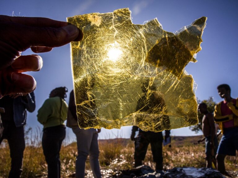 Mica mijnbouw in Madagaskar.