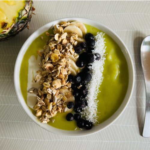 Recept: vegan smoothiebowl.
