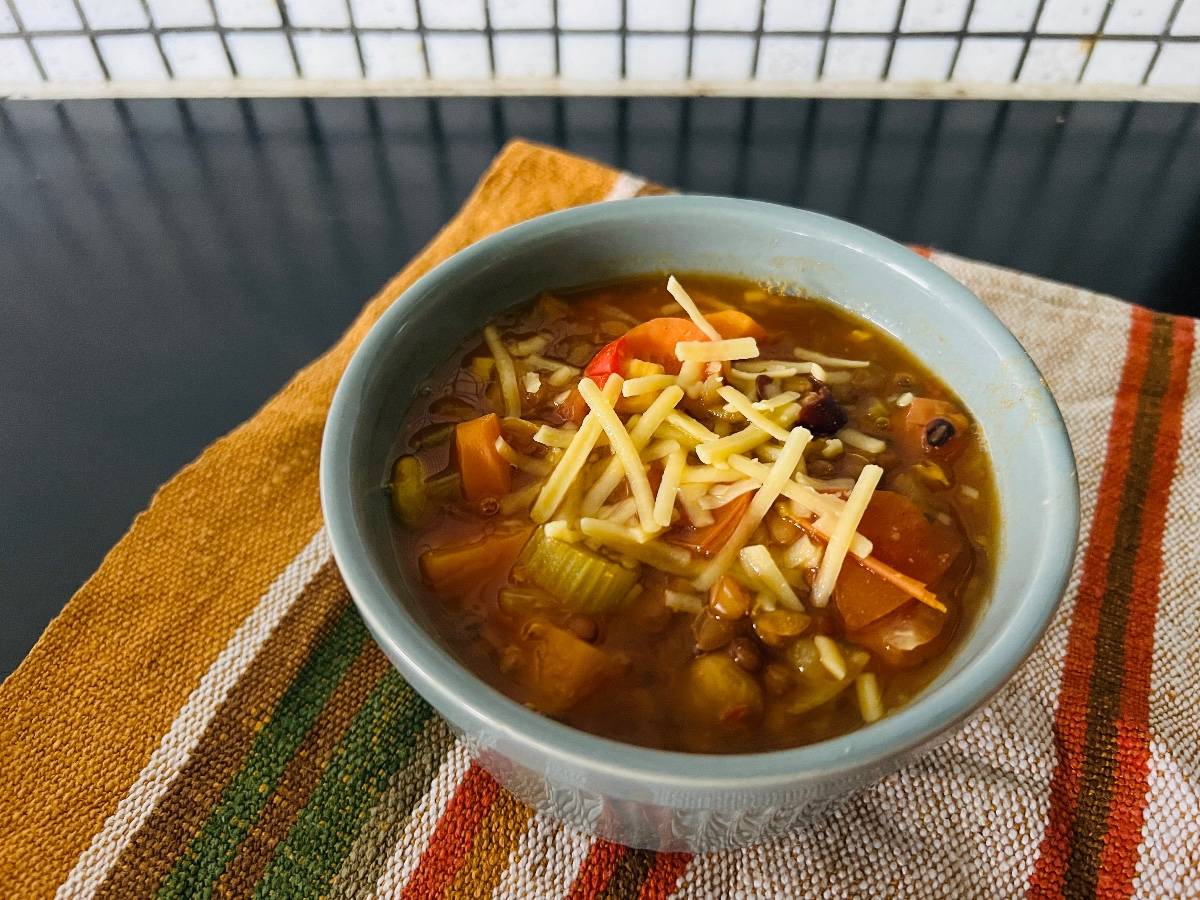 Vegan linzensoep