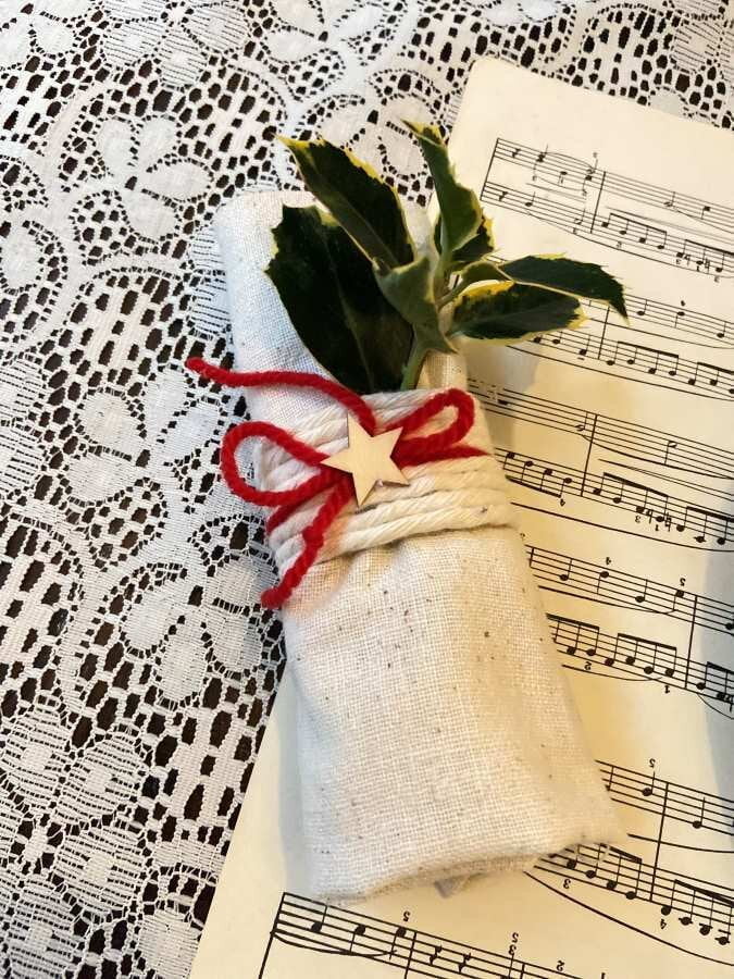 Kersttafel zero waste dekken en versieren.