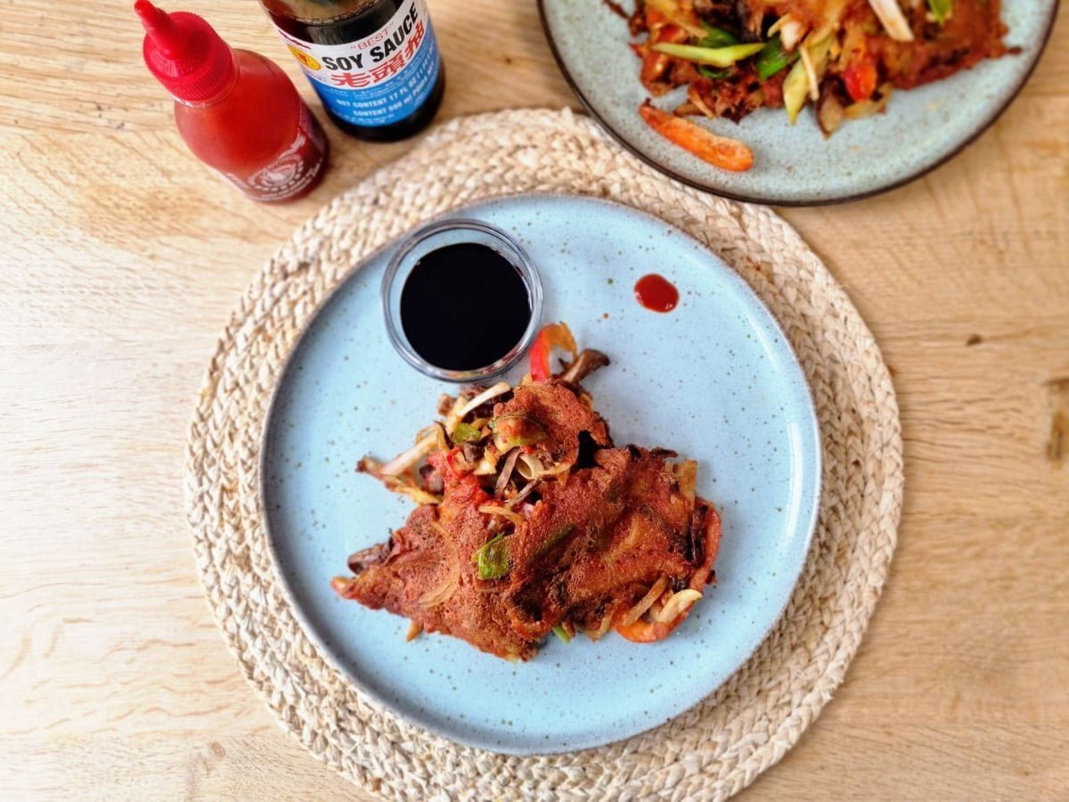 Vijf keer recept met oesterzwammen zoals deze oesterzammen pannenkoeken in bierbeslag.