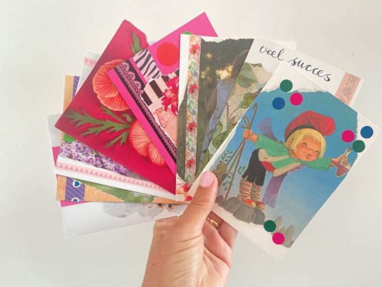 DIY: zelf kaartjes maken van oud papier.