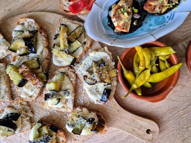 Bruschetta met Parmezaancrème.