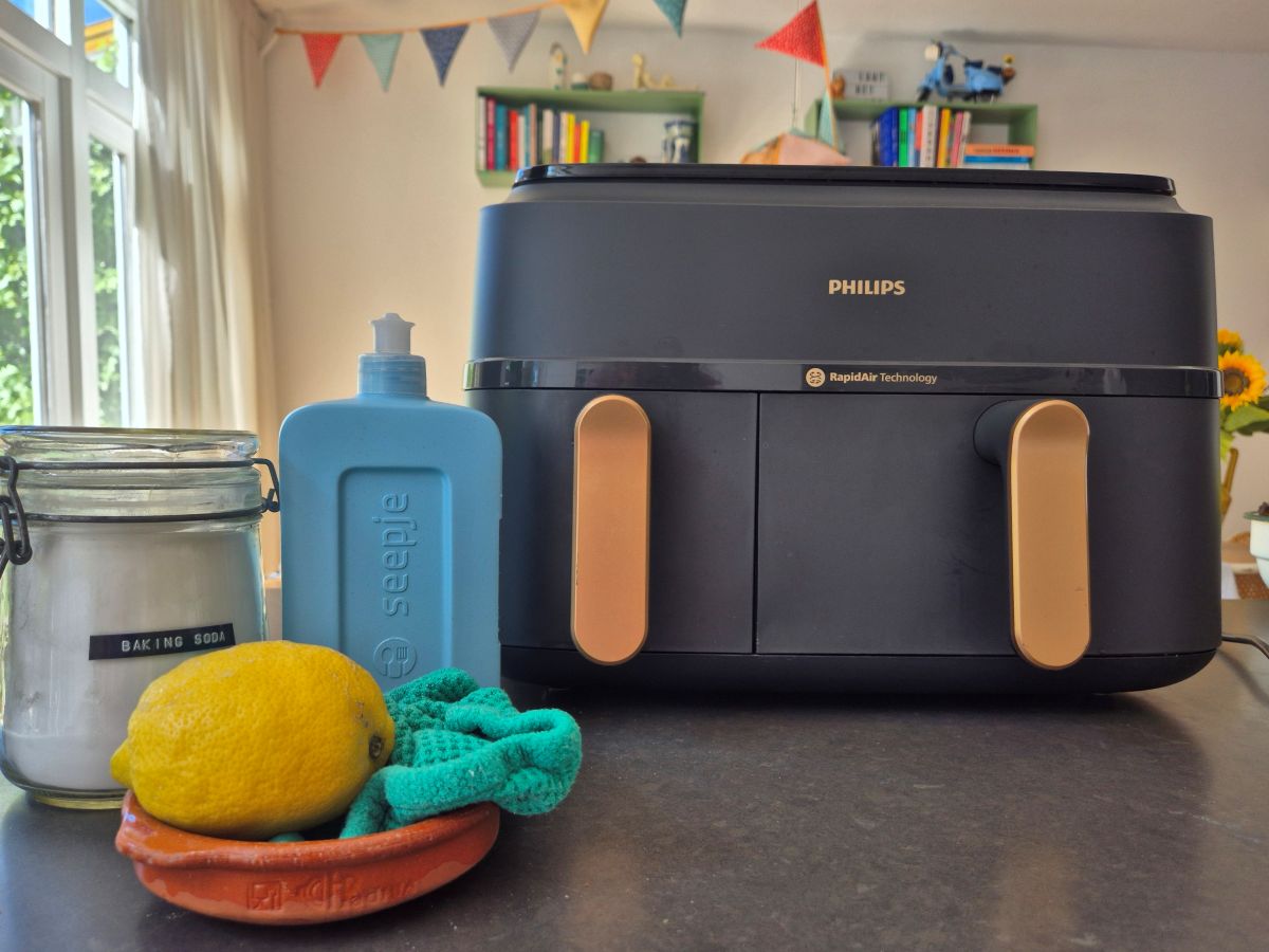 Airfryer ecologisch schoonmaken.
