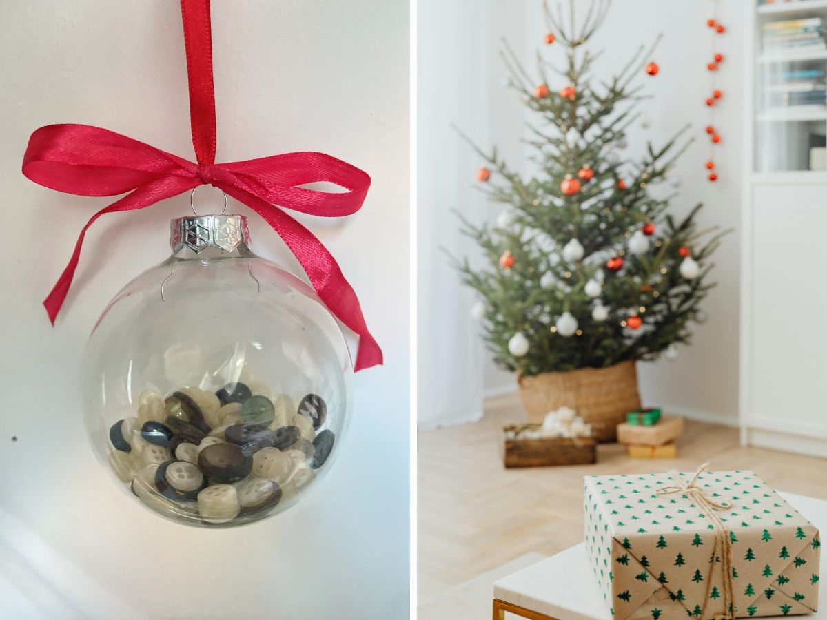 DIY transparent baubles filling.