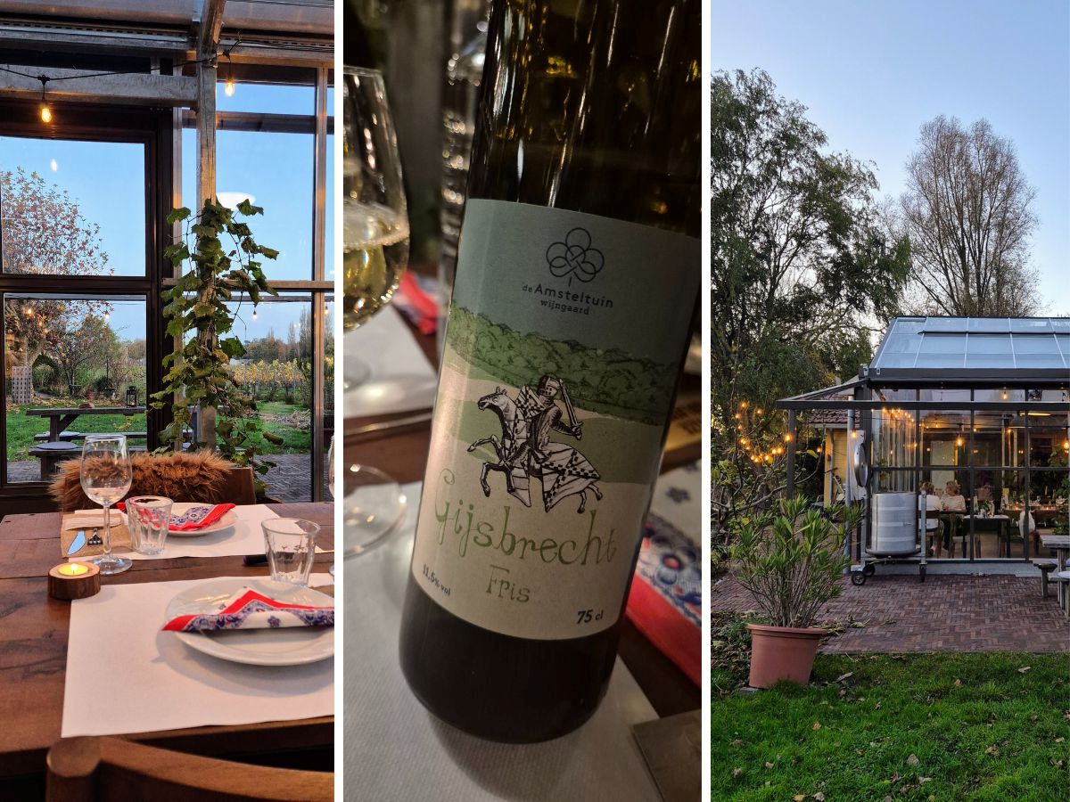 Wijngaard de Amsteltuin pop up restaurant Amstelveen.