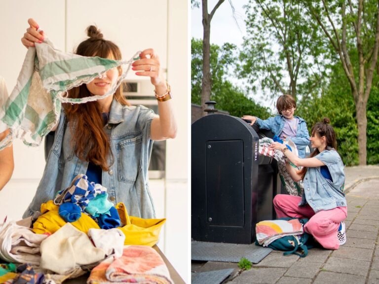 Illegale textielcontainers.