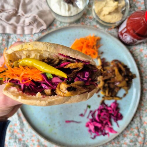 Vegan shoarma oesterzwammen recept.
